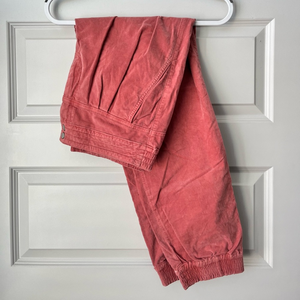 Anthropologie pink cropped pants (size: M)